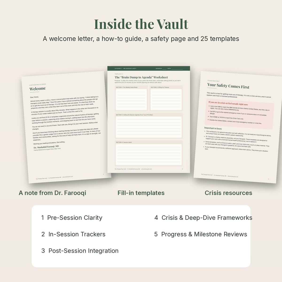 The Therapy Prep Vault: 25 Fill-In Templates to Get More Out of Every Therapy Session